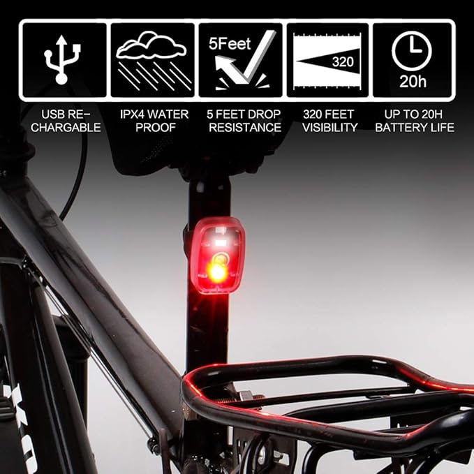 LED Safety Light, Clip On Strobe/Running Lights for Runners, Bike Tail Light with 5 Lighting Modes, High Visibility Accessories for Cycling, Hiking, Dogs and Kids