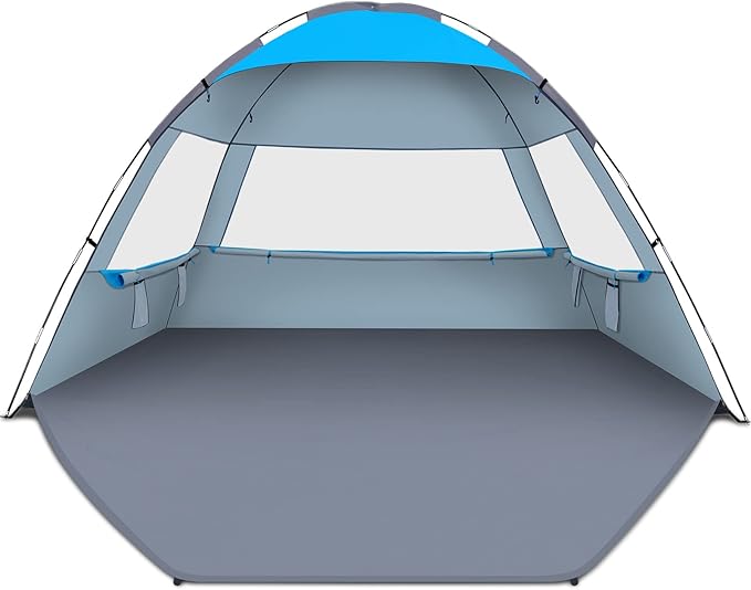 Gorich Beach Tent Sun Shelter for 3/4-5/6-7/8-10 Person with UPF 50ï¼?UV Protection, Lightweight & Easy Setup Beach Shade Canopy, Portable Beach Shade Tent Beach Cabana