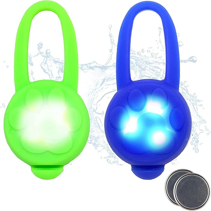Avando Dog Collar Light, Dog Lights for Might Walking Waterproof Silicon LED Dog Collar Safety Night Walking Lights for Dog and Cat - Batteries Included (3 pcs)