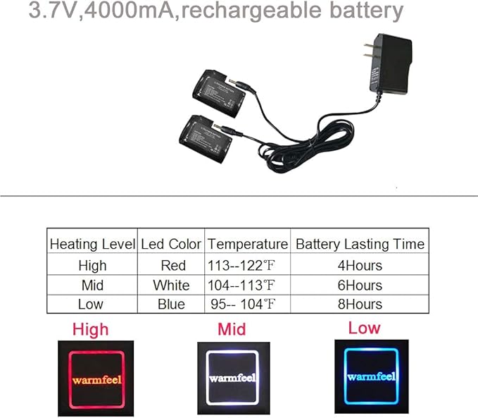 Rechargeable Battery Heated Socks Thermal Foot Warmer for Winter Electric Heated Hosiery for Men and Women