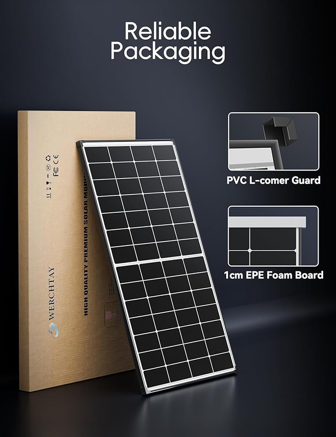 1100 Watt Solar Panel,25.4% High Efficiency Perovskite Solar Cells,10BB Hidden Busbar Technology,12v/24v Solar Panels for Off-Grid Systems, RV, Boat, Cabin, Backup Power
