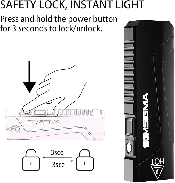 1500 Lumen Compact Flat Flashlight 2Pack, USB-C Rechargeable Ultra Thin Portable EDC Flashlight, 6-Mode Pocket Light for Outdoor Camping, Emergency, and Home Use