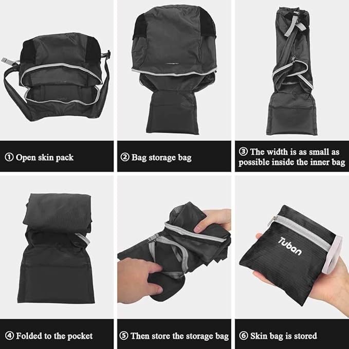 Ultra Lightweight Packable Water Resistant Backpack for Travel Camping Outdoor Hiking Daypack