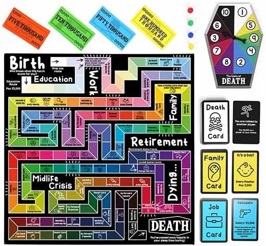 Gift Republic Game of Death ??Live Fast, Die Young | Dark Humour Adult Party Board Game | Outrageous Survival Challenge for 2- Players | Mature Content