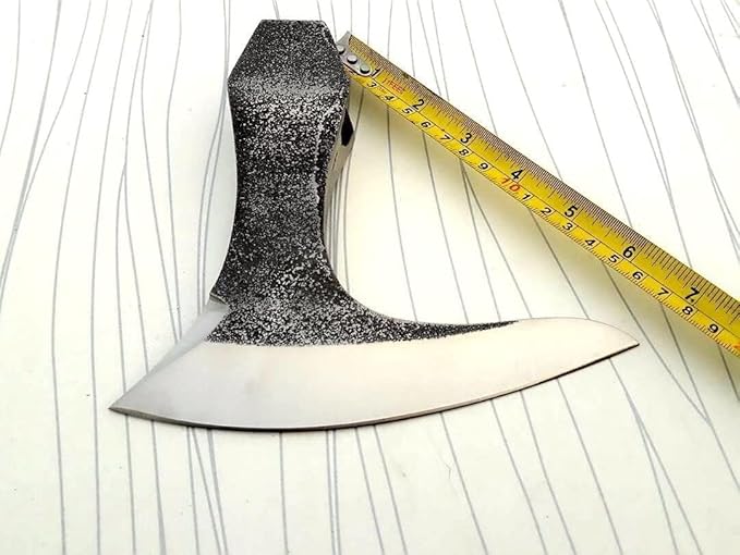 WHS201 Viking Axe Head, Custom Hand Forged Viking Axe Real Head, Tomahawk Viking Hatchet Beared Camping Axe Blade, 5160 HIGH Carbon Steel Blade, Viking Gift for Him - Christmas Gift (Ragnar)