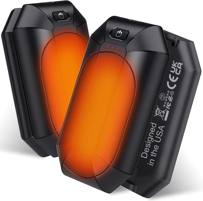 AI Hand Warmers Rechargeable 2 Pack, Portable Electric Rechargeable Hand Warmer, 20Hrs Long Heating Electric Hand Warmer, Gifts for Women, Men, Raynauds, Pain Relief,Camping,Golf,Outdoors,Indoor