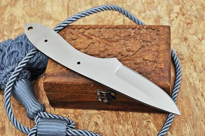Zaby Knives-7282 Custom Handmade D2 Steel hunting Knife Blank Blade, 8.5'' skinning Knife Blank Blade For knife making, Gray (7282 Blank blade)