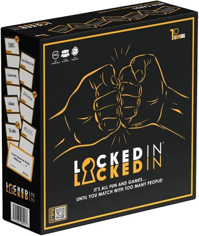 Locked-in: 400 Prompt Card Game ??Wildly Entertaining & Easy to Learn ??Adults, Teens & Kids ??2??0 Players ??Family Game Night, Party Game, Icebreaker & Gift