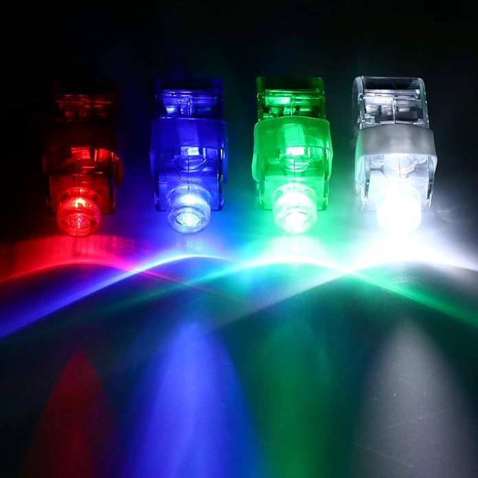 100 Pack LED Finger Lights, Flashing Light Up Rings Bulk Party Favors | Glow in The Dark Party Supplies for Kids and Adults