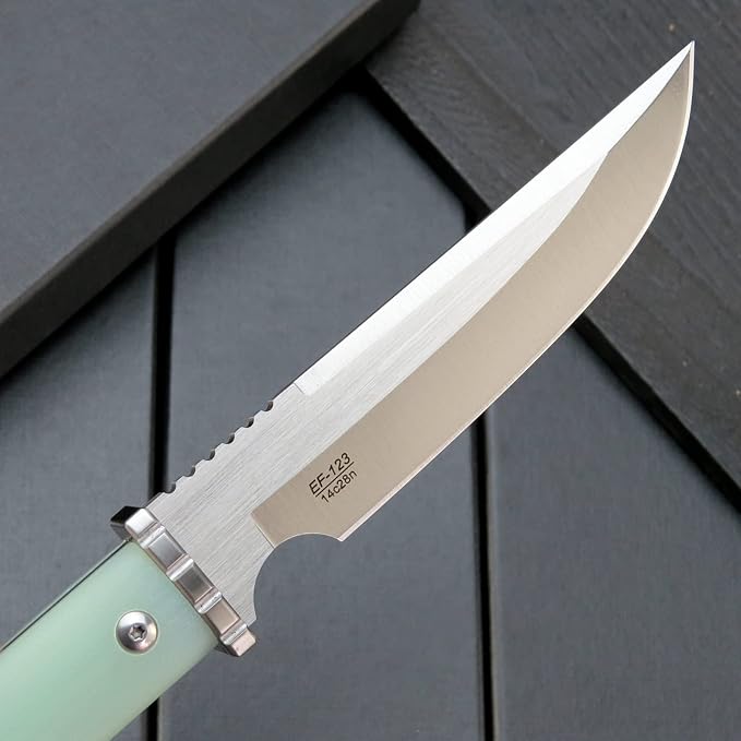 Eafengrow EF123 Fixed Blade Knife 14c28n Steel Blade G10 Handle Fixed Knife for Outdoor Camping Hunting Survival Tool Knives with Kydex Sheaths