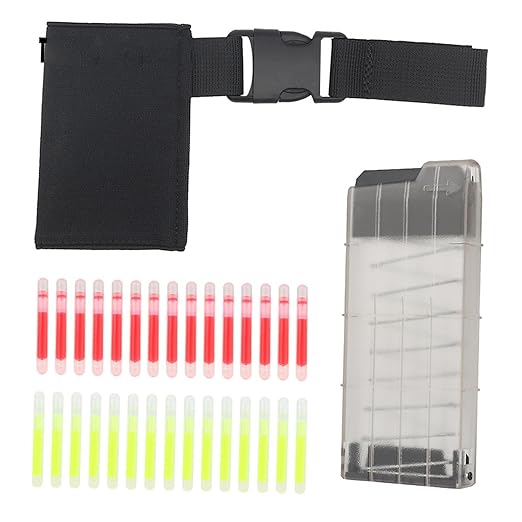 Marking Light,Glow Sticks,Pouch Hanger Emergency,Portable Label,Easy to Use Marker,with Fixed Sleeve,Dispenser, Black, 20cmx2cmx15cm