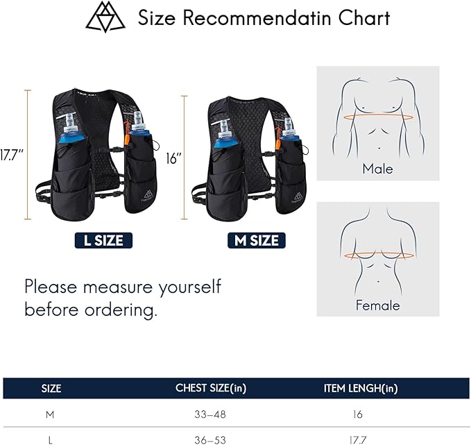 Haimont Running Hydration Vest, 5L Lightweight Runner Vest Pack for Women Men, Trail Running