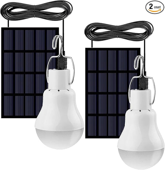 Solar Light Bulb Portable 350LM Solar Powered Camping Light Led Lantern Outdoor for Lamp Light Hiking Fishing Tent Indoor Shed Chicken Coop Hurricane Emergency with USB Chargeable