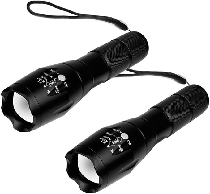 BESTSUN 4 Pcs Military Grade 5 Mode Super Bright 3000 Lumens Tactical Led Waterproof Flashlight - Best for Camping Hiking Emergency