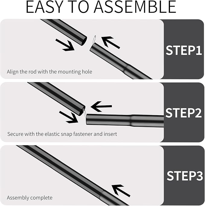 2 Sets Regulable Tent Poles, Camping Tent Tarps Poles with Storage Bag, Heavy Duty Poles Gear for Backpacking, Hiking Awning