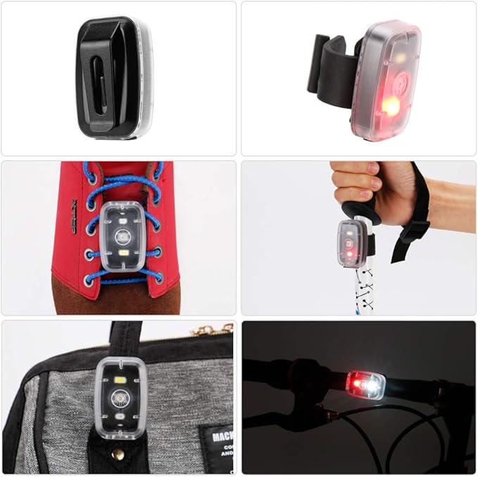 LED Safety Light, Clip On Strobe/Running Lights for Runners, Bike Tail Light with 5 Lighting Modes, High Visibility Accessories for Cycling, Hiking, Dogs and Kids