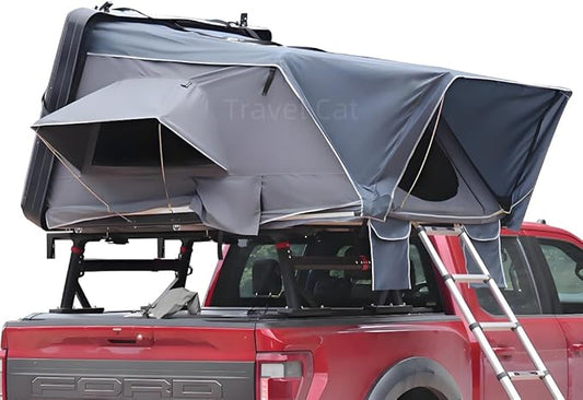 Travel Cat Rooftop Tent Hard Shell Travel Cat Roof Top Tent Hardshell Rooftop Tents for Jeep SUV Truck Van Car Camping Roof Rack Hard Shell Car Top Tents