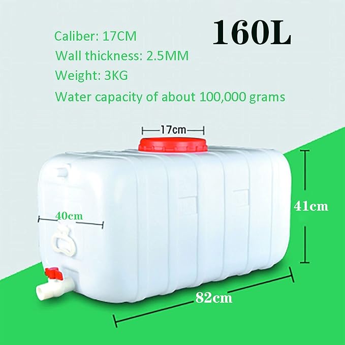 NAKAN Large Camping Water Containers with Tap Ultralight Portable Waterbucket Water Tank Emergency Cube Water Carrier for Home Camping Picnic BBQ Self-Driving Tour(Size:160L)