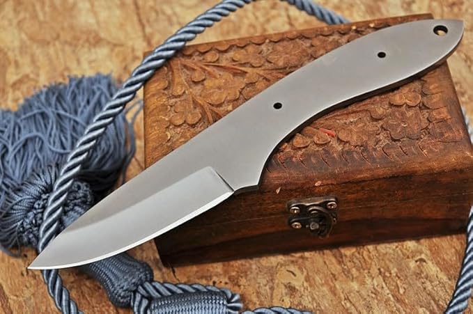 Zaby Knives-7282 Custom Handmade D2 Steel hunting Knife Blank Blade, 8.5'' skinning Knife Blank Blade For knife making, Gray (7282 Blank blade)