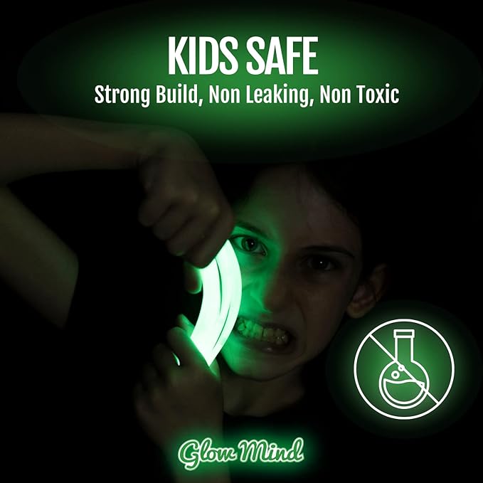 500 Ultra Bright Glow Sticks Bulk - Halloween Glow in the Dark Party Supplies Pack - 8" Glowsticks Party Favors with Bracelets and Necklaces