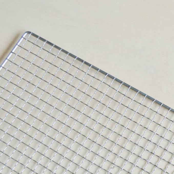 GEZICHTA Carbon Baking Mesh Mats, Barbecue Grill Net - Stainless Steel Cross Wire, 2540cm for Outdoor Picnic, BBQ