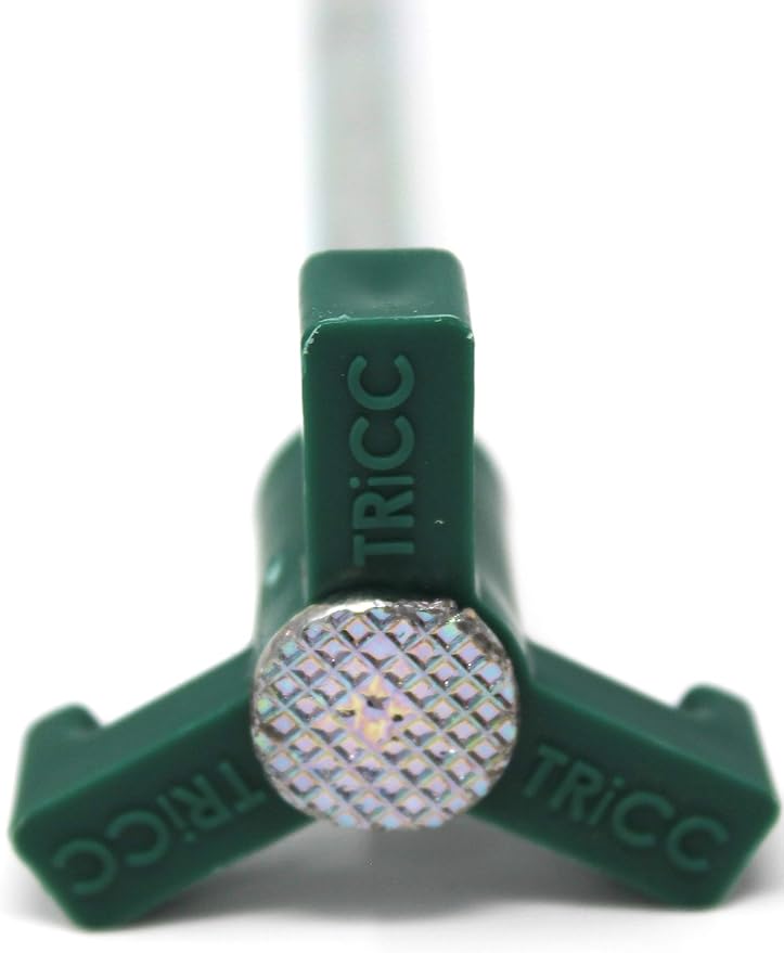 Tricc Unbreakable Heavy Duty Steel Tent/Canopy Stakes, Galvanized Non-Rust 10" Three Pegged Solid, Sturdy Stakes for Outdoor Trips, Camping, Hiking & Gardening. 4 Colors Made in The USA (Green)