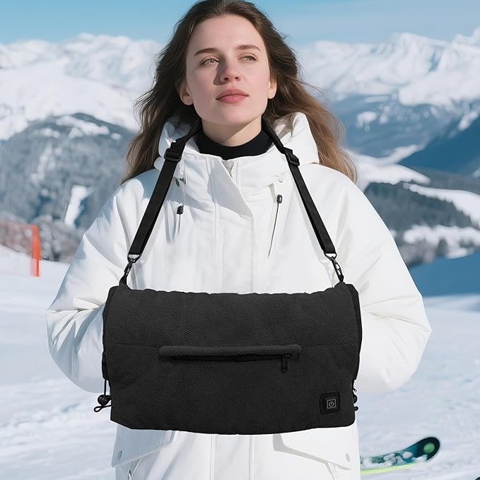 MDSTOP Heated Hand Warmer Pouch, Hand Warmers Rechargeable, Portable Electric Heated Hand Muff, Heated Gloves for Women, Men, Kids, Hunting,Fishing,Camping,Golf & Xmas Gifts(No-Battery)