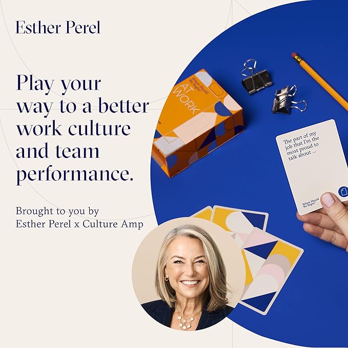 ESTHER PEREL Where Should We Begin? at Work ??Conversation Cards for Teams Culture Amp ??Office Games & Team Building Games for Work ??100 Talking Point Cards to Build Trust & Connection