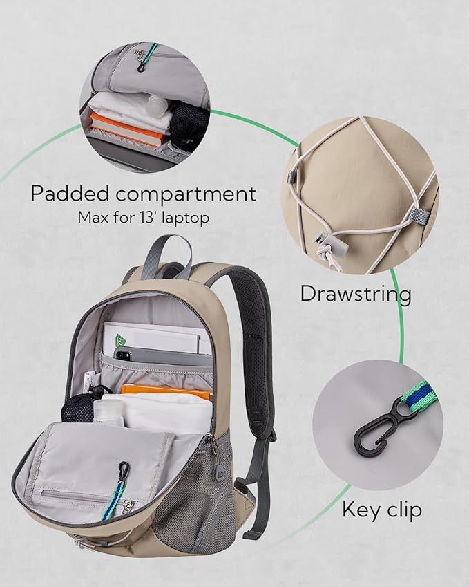 WATERFLY 12L Small Hiking Backpack: Day Pack Lightweight Travel Bag Camping Fitness Cycling Outdoor Sports Daypack For Women Men