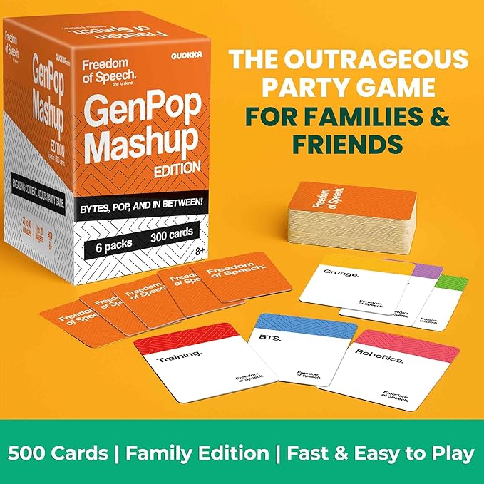 QUOKKA Freedom of Speech Card Board Game - Modern Life Edition - Fast-Paced | Guess The Word | Easy to Play - Party Game for Game Night