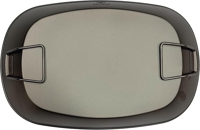 Valtcan Titanium Lunch Tray Grill Food Plate for Camping with Side Handles Reheatable Over Fire and Stove for Outdoor and Home Use Ultralight Weighs 118g