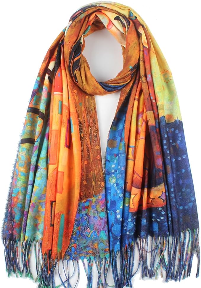 Umjetnost Soft Cashmere Feel Scarf For Women Winter Warm Scarves Large Shawl Wrap Monet Van Gogh Art Print