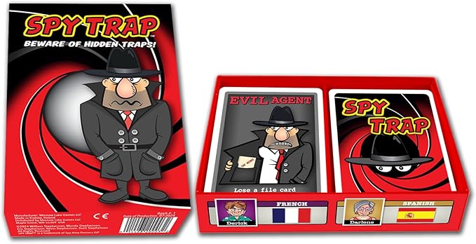 SPY ALLEY Card Game Bundled with Spy Trap Card Game. Family Friendly Strategy Games