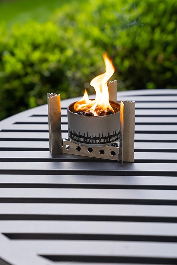 Portable Camp Stove - Cooker - Trivet Combo | 3 Uses in 1 | Ultralight | Stainless Steel | Perfect for Emergencies, Camping, Hiking | Made in the USA