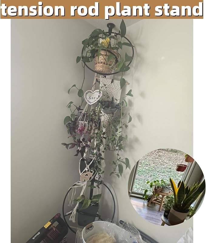 Coat Rack Freestanding, 56 to 125 inch Adjustable Tension Rod Coat Tree with 12 Hooks for Hanging Plant,Coat, Jacket, Hat, Scarf, Suitable for Living Room, Balcony, Kitchen White