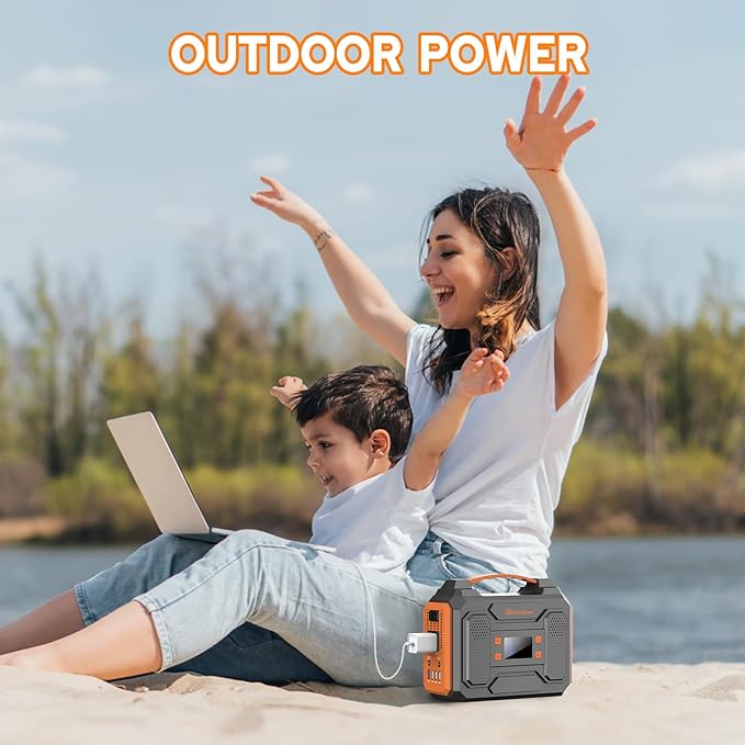 ZeroKor Solar Generator with Panel, 300W Portable Power Station with Solar Panel 40W, 110V Pure Sine Wave AC Outlet Electric Generator for Home Use Outdoor RV Camping