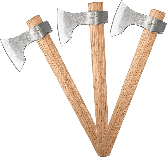 Throwing Tomahawks 3Pack - 16.5" Beech Handle - Forged Axes for Throwing and Outdoor Adventures