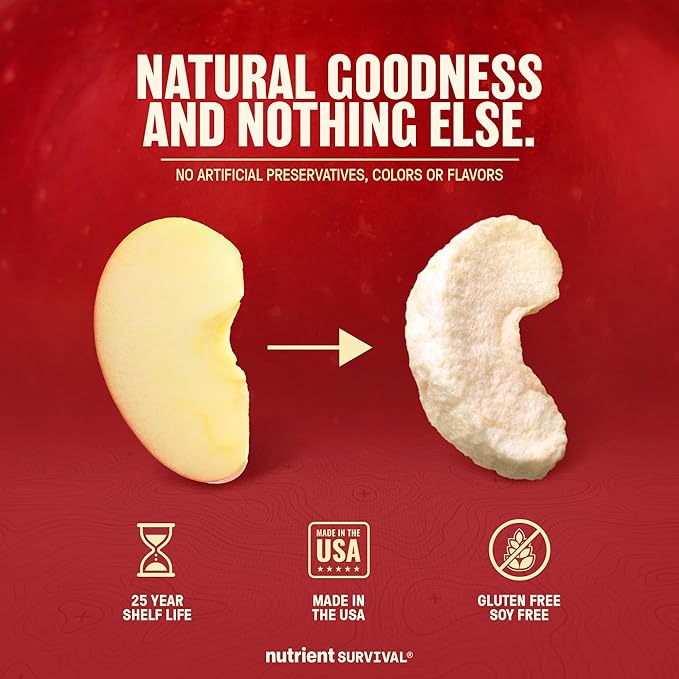 Freeze-Dried Apples ??Premium Sliced | #10 Can | 25-Year Shelf Life | Clean Emergency Food Storage