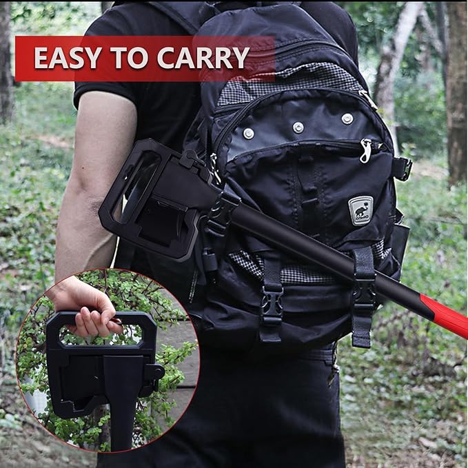 Camping Hatchet 28 Inch,Survival Hatchet Tactical for Wood Chopping and Kindling,Hatchet Axewith V Grind Blade, Lightweight Nylon Fiber Handle,for Outdoor Survival, Gardening, Hiking(M)