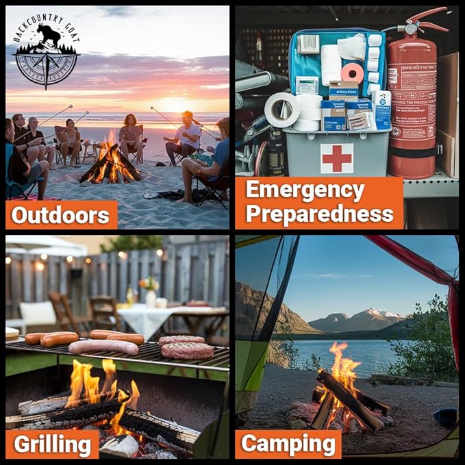 Quick to Light Fire Starter Pods for Fireplaces, Camping,Grill | 15+ Minutes Burntime, Fire Starters Made in USA (Pack of 50)