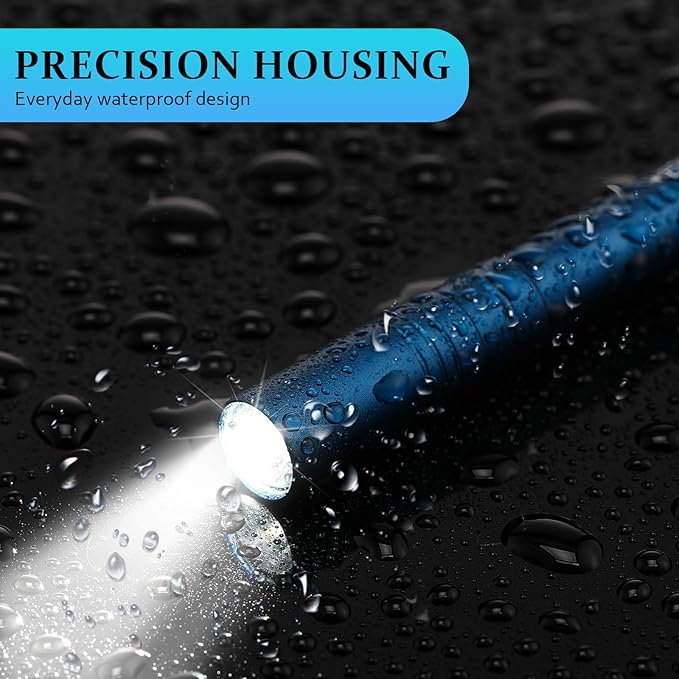 30 Pack Mini Pen Flashlights Bulk LED Pen Lights Aluminum Pocket Flashlights with Clips Small Handheld Torches Gifts for Camping Hiking Emergency Outdoor (Blue)