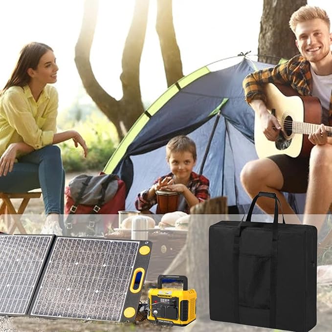 Solar Panel Storage Bag Compatible with Jackery Solars Panel 100 Watt,Waterproof Solar Panel Bags,Dustproof Carrying Case with Pocket,21.7''L x3.9''W x 25.6''H(Bag Only)