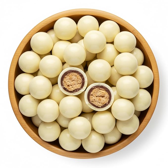 NY Spice Shop French Vanilla Chocolate Malt Balls Party Decorations - 8 Ounce Malted Milk Balls Candy Birthday Gifts - Chocolate Malted Milk Ball - Dark Chocolate Malt Ball Holiday Snacks