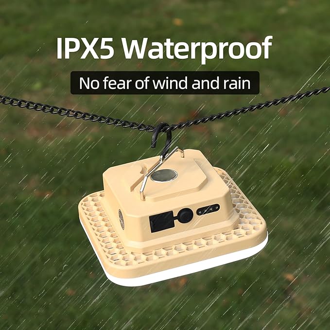 10800mAh Rechargeable Hanging Tent Light with Magnet, 30W 4000LM LED 4 Color Lighting Modes Camping Lantern, Portable IPX5 Waterproof LED Flashlight for Emergency & Gift