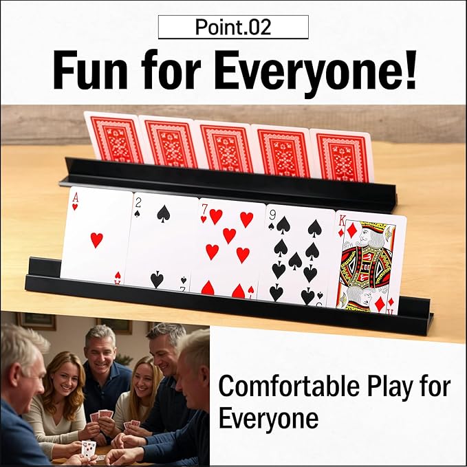 Lightweight Non-Slip Card Holder Stand ??Set of 2, 13.4 Inches ??Made in Japan for Card Games and TCG, Anti-Skid Base (2 Pack-Black)