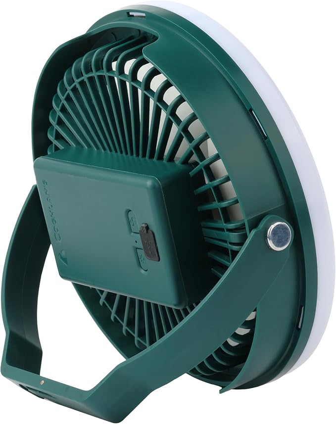 Coghlan's Portable Camping Fan with LED Light – Battery-Powered, Compact Design, Quiet Operation, USB Rechargeable for Tents, Outdoor Adventures, Emergency Use, and Travel