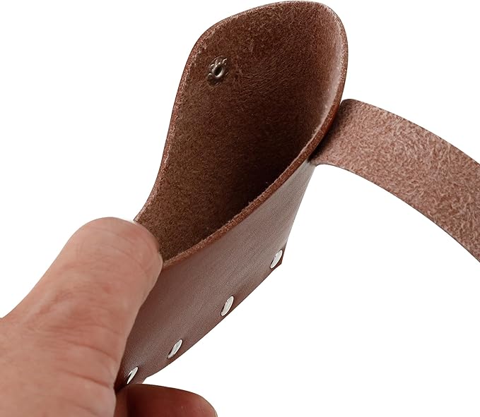 Leather Axe Sheath, Adjustable Hatchet Head Sheath, Durable Hatchet Blade Protector Case Cover Great Camping Accessories for Lumberjack Outdoors Work Essentials, Brown