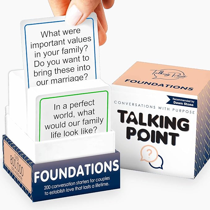 200 Foundational Conversation Starter Cards for Couples - Fun Relationship Card Game to Build Love and Marriage on a Solid Foundation - Perfect Wedding or Engagement Gift