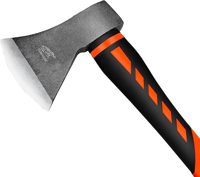 Chopping Axe, Hand Axe, Camp Hatchet for Splitting Kindling and Chopping Branches, Wood Chopping Axe 5.5 lb with 36-in Fiberglass Handle
