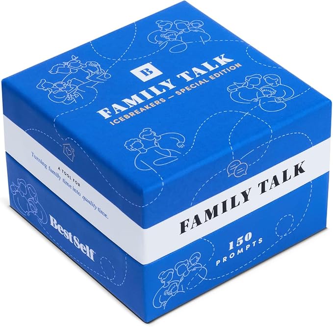 BestSelf Family Talk Icebreaker Deck ??150 Conversation Starters for Family Connections, Fun Bonding, Game Nights